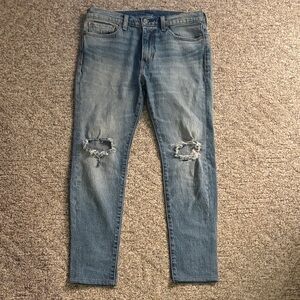 Distressed Blue Slim Jeans